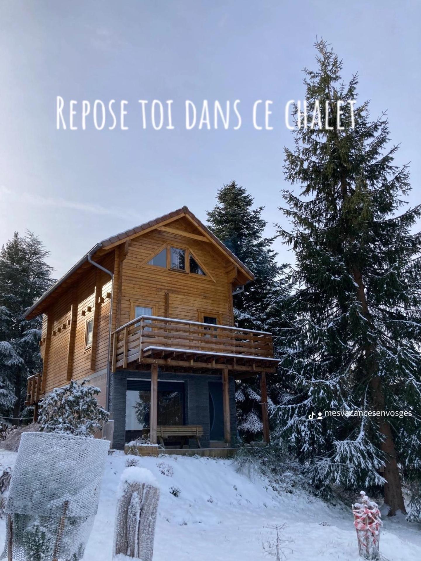 Chalet Chaleureux Avec Cheminee Et Vue Montagne Proche Gerardmer "Mon Beau Sapin" Villa Anould Exteriör bild